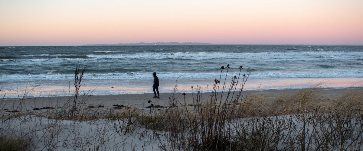 Hornbæk Beach Man Walking ©Tine Uffelmann Visitnordsjælland Large